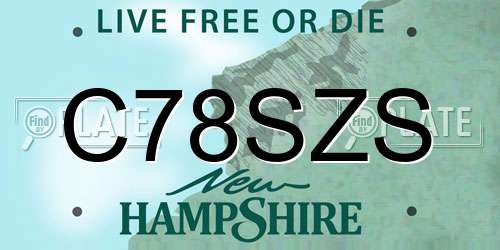 C78SZS New Hampshire License Plate