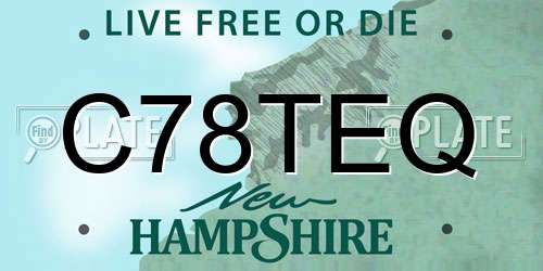 C78TEQ New Hampshire License Plate