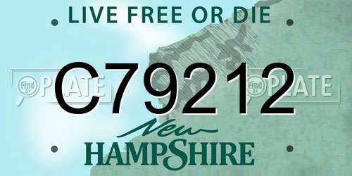 C79212 New Hampshire License Plate
