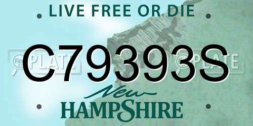 C79393S New Hampshire License Plate