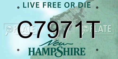 C7971T New Hampshire License Plate