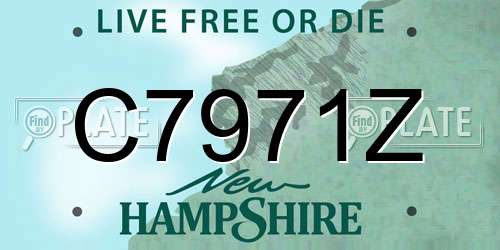 C7971Z New Hampshire License Plate