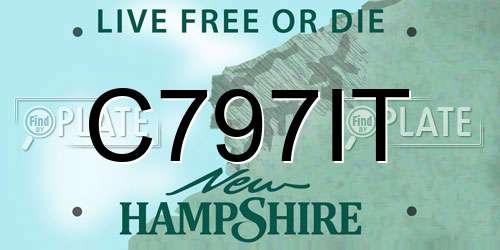 C797IT New Hampshire License Plate