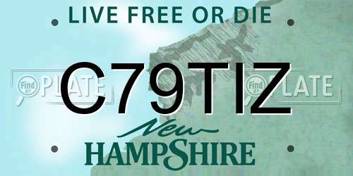 C79TIZ New Hampshire License Plate