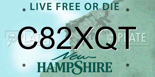 C82XQT New Hampshire License Plate