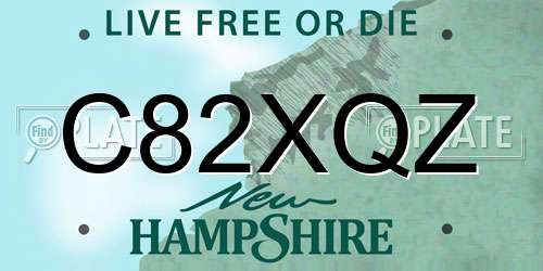 C82XQZ New Hampshire License Plate