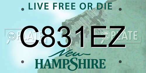 C831EZ New Hampshire License Plate