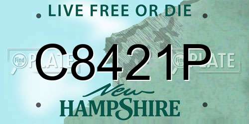 C8421P New Hampshire License Plate