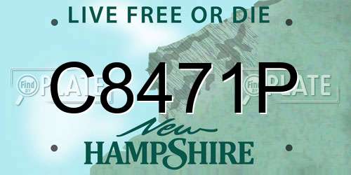 C8471P New Hampshire License Plate