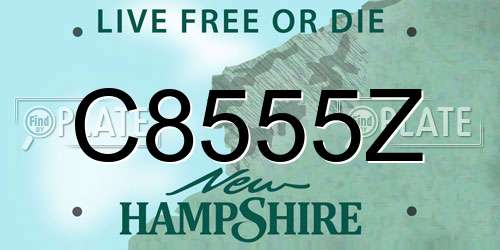 C8555Z New Hampshire License Plate