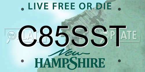 C85SST New Hampshire License Plate