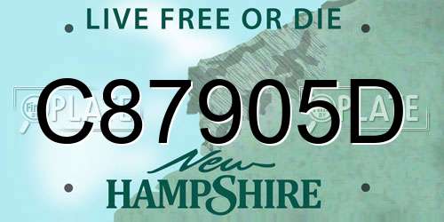 C87905D New Hampshire License Plate