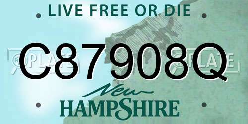 C87908Q New Hampshire License Plate