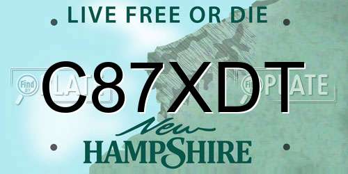 C87XDT New Hampshire License Plate