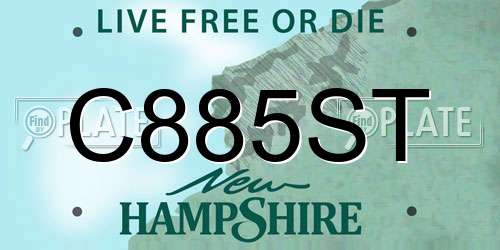 C885ST New Hampshire License Plate