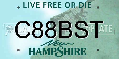 C88BST New Hampshire License Plate