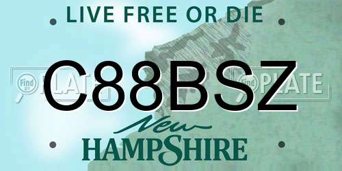 C88BSZ New Hampshire License Plate