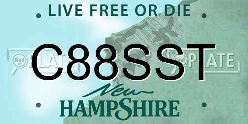 C88SST New Hampshire License Plate