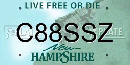 C88SSZ New Hampshire License Plate