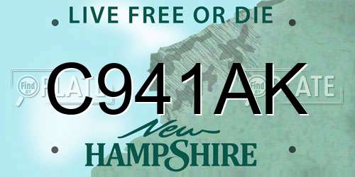C941AK New Hampshire License Plate