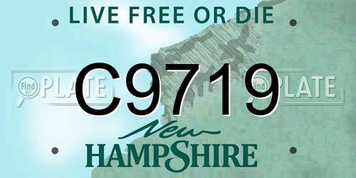 C9719 New Hampshire License Plate