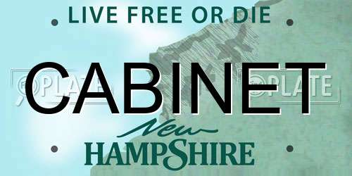 CABINET New Hampshire License Plate