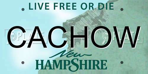 CACHOW New Hampshire License Plate