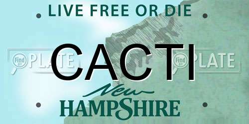 CACTI New Hampshire License Plate