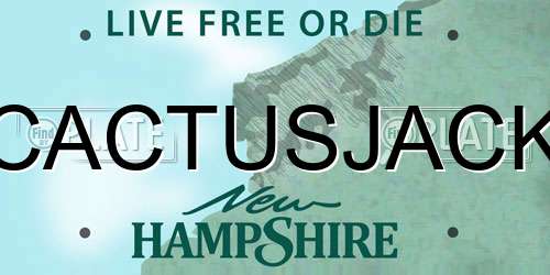 CACTUSJACK New Hampshire License Plate