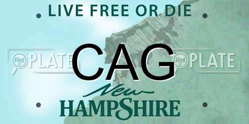 CAG New Hampshire License Plate