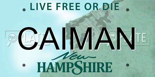 CAIMAN New Hampshire License Plate