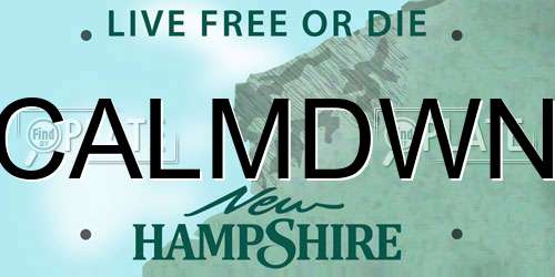 CALMDWN New Hampshire License Plate