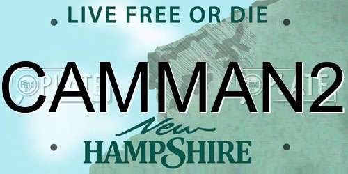 CAMMAN2 New Hampshire License Plate