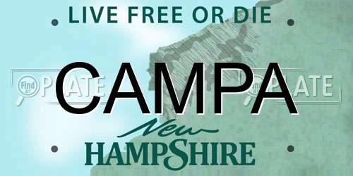 CAMPA New Hampshire License Plate