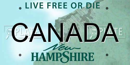 CANADA New Hampshire License Plate