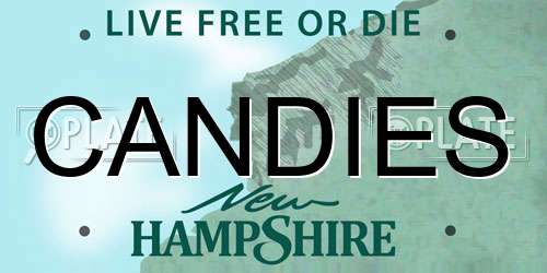 CANDIES New Hampshire License Plate