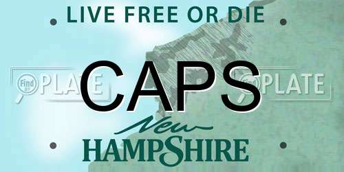 CAPS New Hampshire License Plate