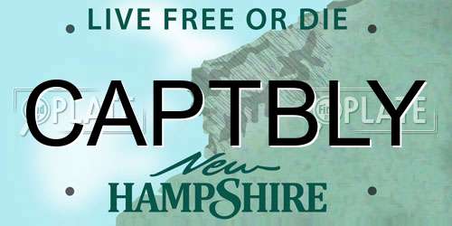 CAPTBLY New Hampshire License Plate