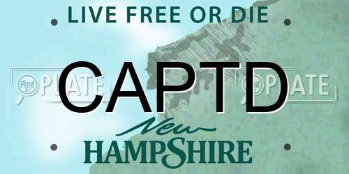 CAPTD New Hampshire License Plate