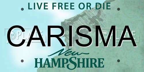 CARISMA New Hampshire License Plate