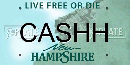 CASHH New Hampshire License Plate