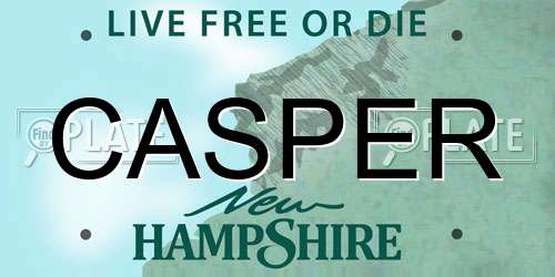 CASPER New Hampshire License Plate