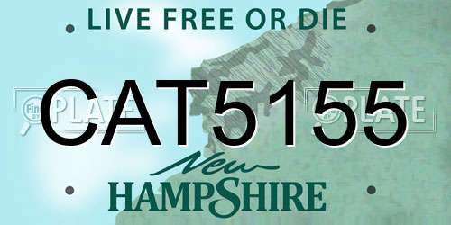 CAT5155 New Hampshire License Plate