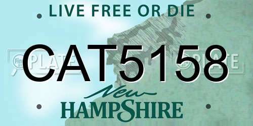 CAT5158 New Hampshire License Plate