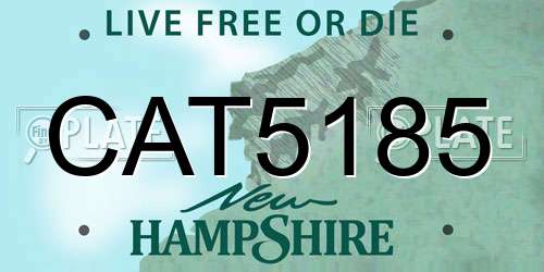 CAT5185 New Hampshire License Plate