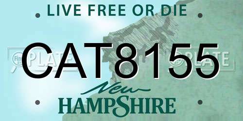 CAT8155 New Hampshire License Plate