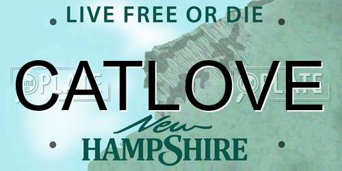 CATLOVE New Hampshire License Plate