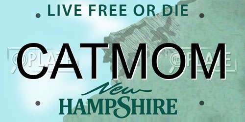 CATMOM New Hampshire License Plate