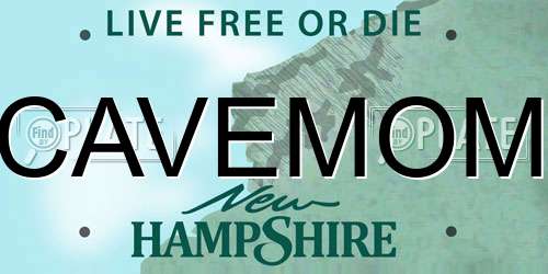 CAVEMOM New Hampshire License Plate