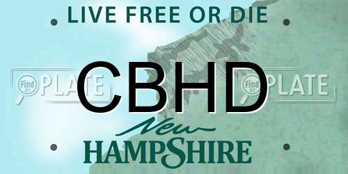 CBHD New Hampshire License Plate